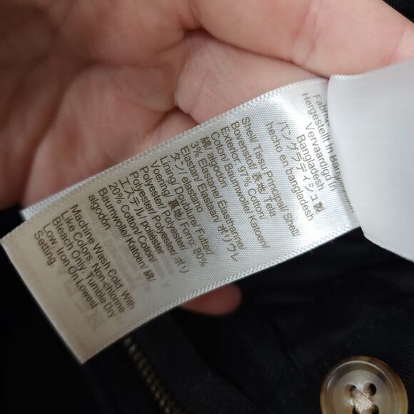 J.CREW High-rise girlfriend chino pant in Black Size 00 - Picture 9 of 10